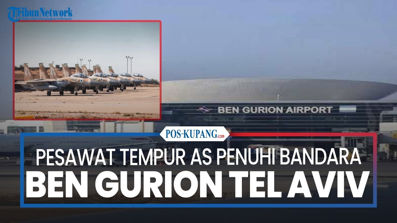 Pesawat Tempur AS Penuhi Bandara Ben Gurion Tel Aviv