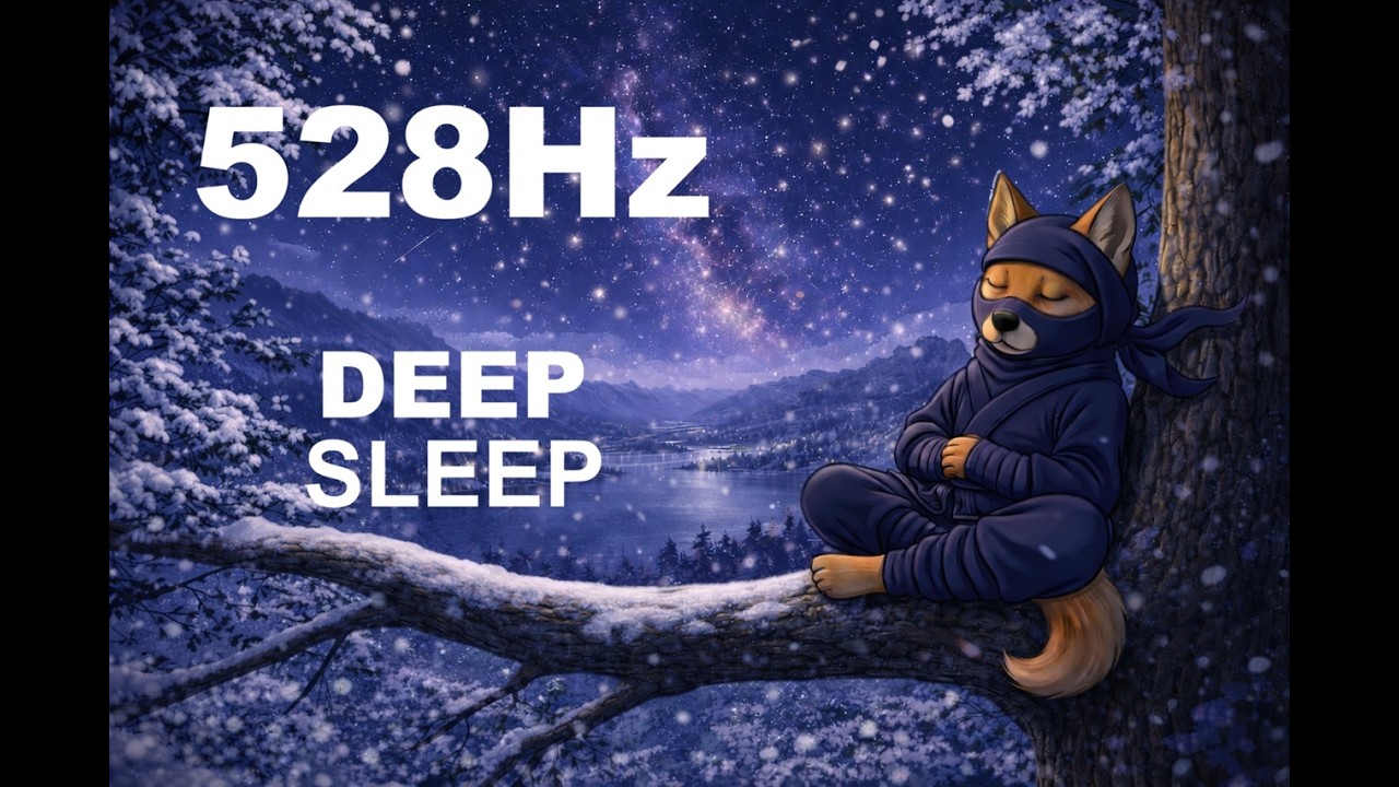 528Hz Deep Sleep Music | Fall Asleep Fast 🌙 3 Hour Healing Night Sound