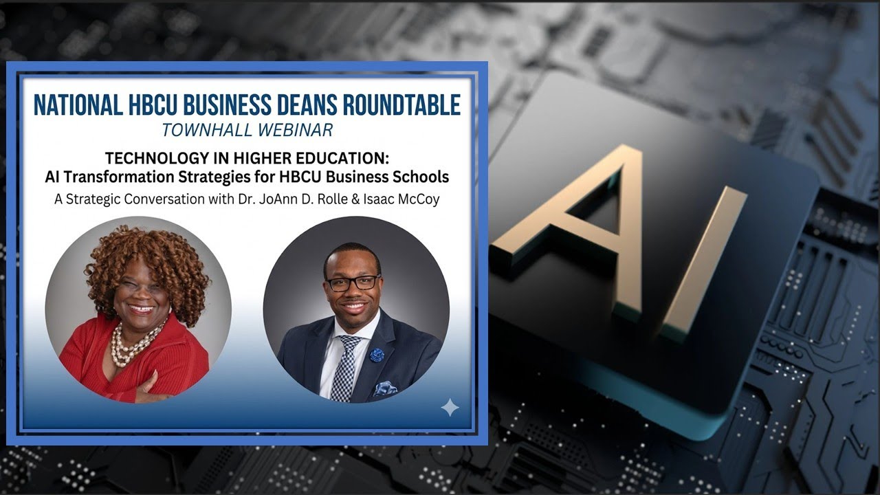 Dr. Jo-Ann Rolle and Mr. Isaac McCoy Deans Roundtable on AI.