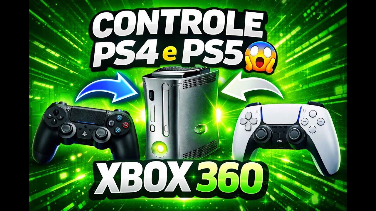 Use Controles de PS4 e PS5 no Xbox 360 RGH / Exploit (Funciona!)