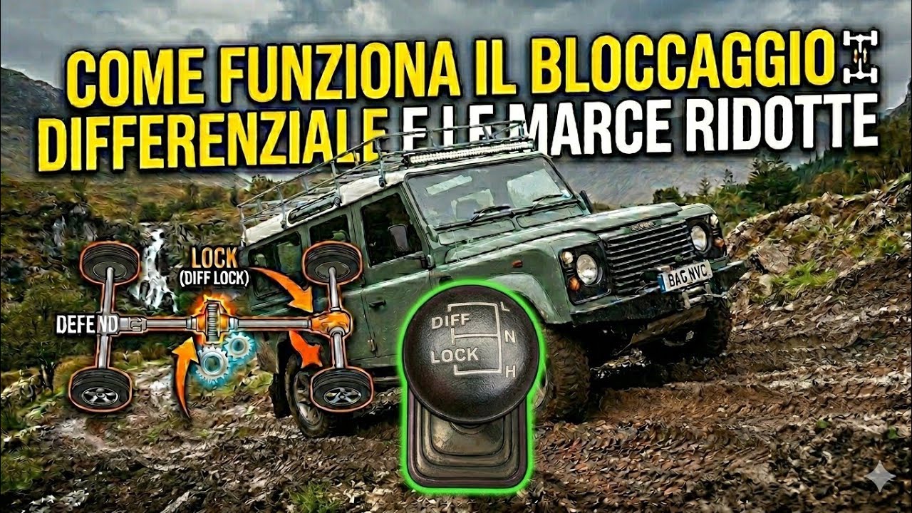 Come bloccare il differenziale e mettere le ridotte su Land Rover Defender 4x4 