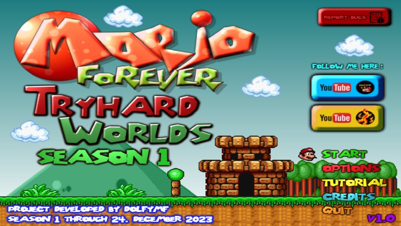 Mario Forever: Tryhard Worlds by AltF4tter (DolfyMF) - World 1 Walkthrough [RELEASE]