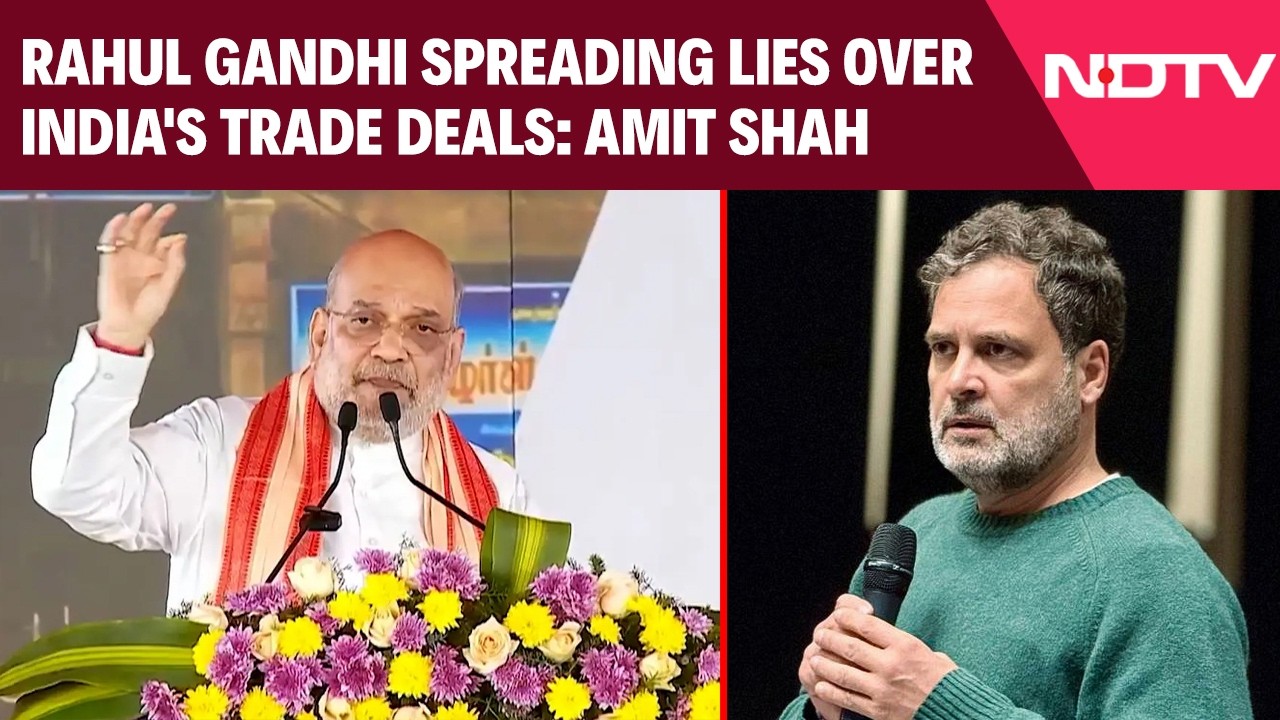 Rahul Gandhi Spreading Lies Over India's Trade Deals With US, EU: Amit Shah