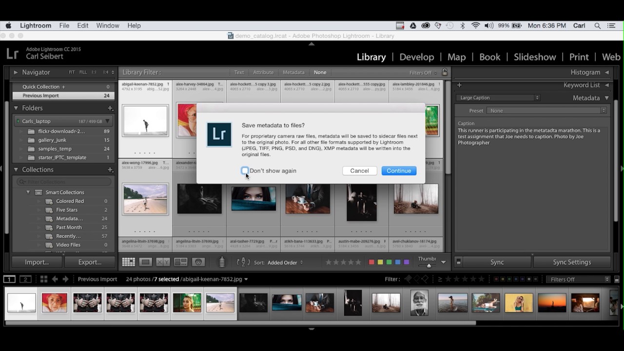 Applying IPTC Metadata in Adobe Lightroom