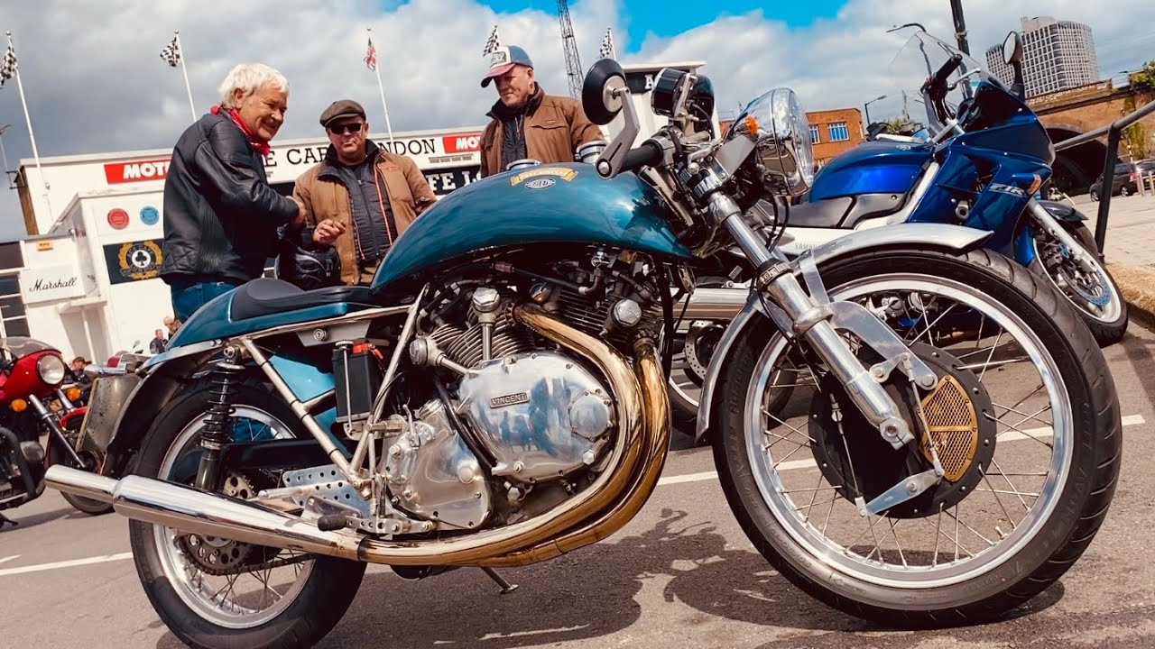 ACE CAFE LONDON Motorcycles EGLI-VINCENT by Patrick GODET & MOTO-GUZZI Magni Sfida 1000 GHEZZI-BRIAN