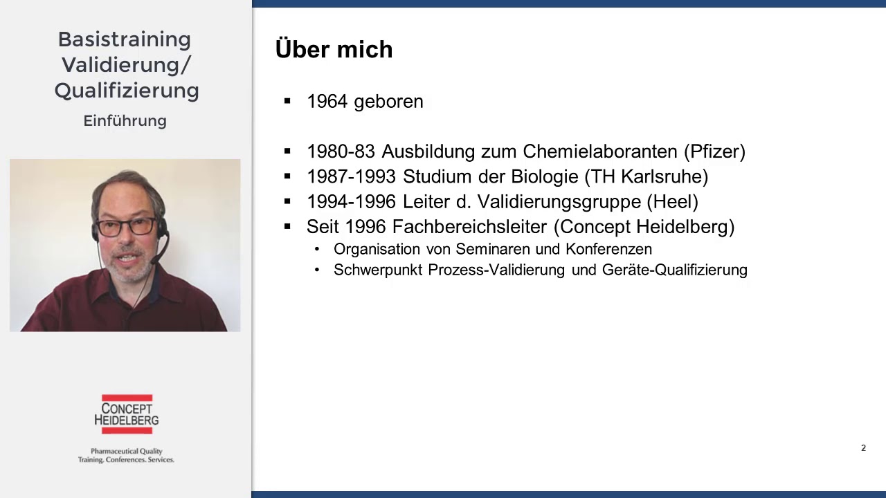 Basistraining Validierung/Qualifizierung (Demo)