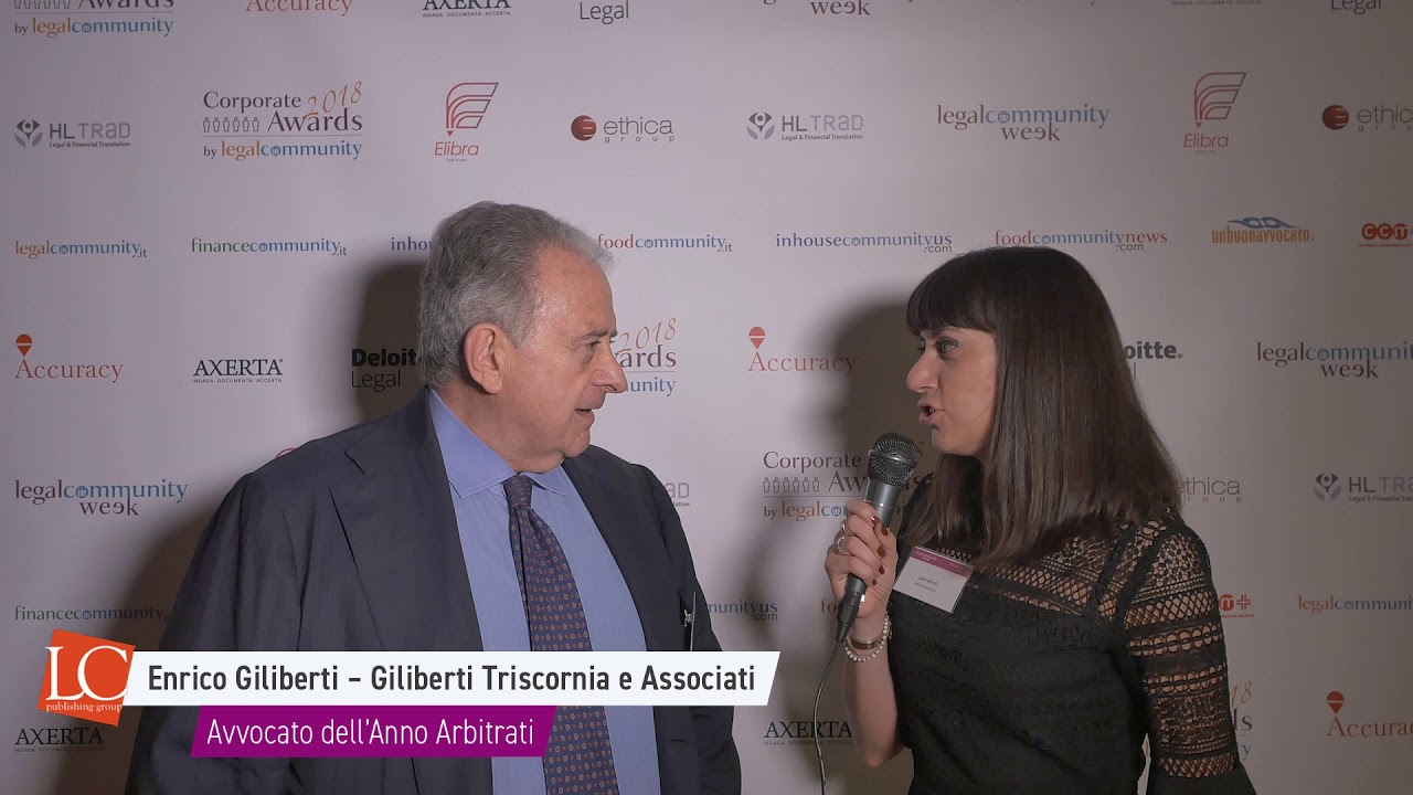 Enrico Giliberti - Legalcommunity Corporate Awards 2018 by legalcommunity.it