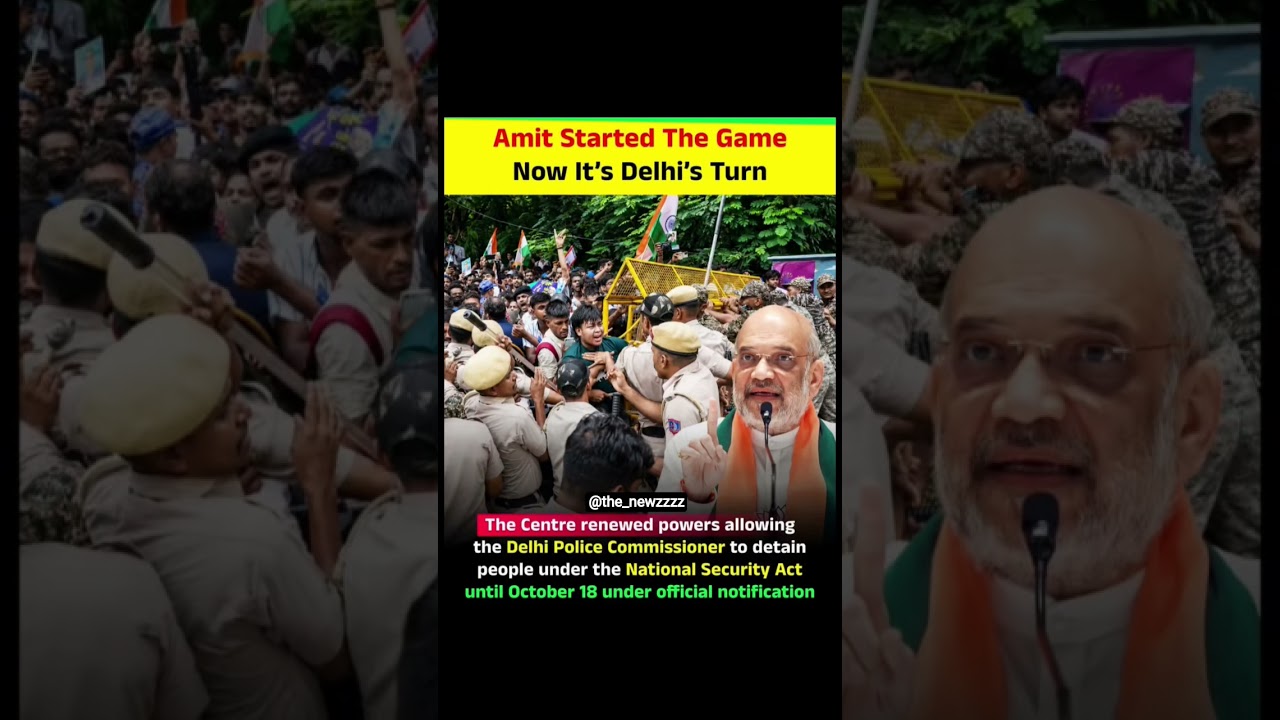 Delhi Police Ko Mili Badi Power Under NSA! 😱 #AmitShah #DelhiPolice #Shorts
