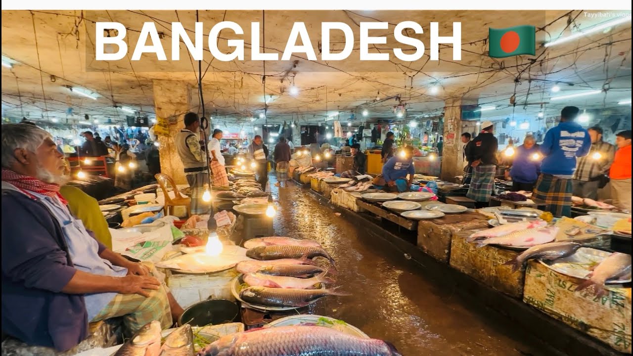 Bangladesh Fish Market | Mach Bazar | Moulvibazar Sylhet | Walking Tour Blog | 4K