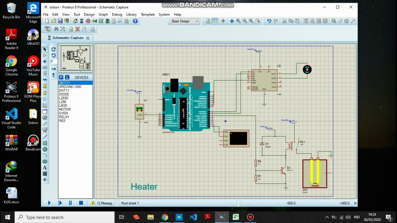 PID HEATER ARDUINO SIMULASI PROTEUS