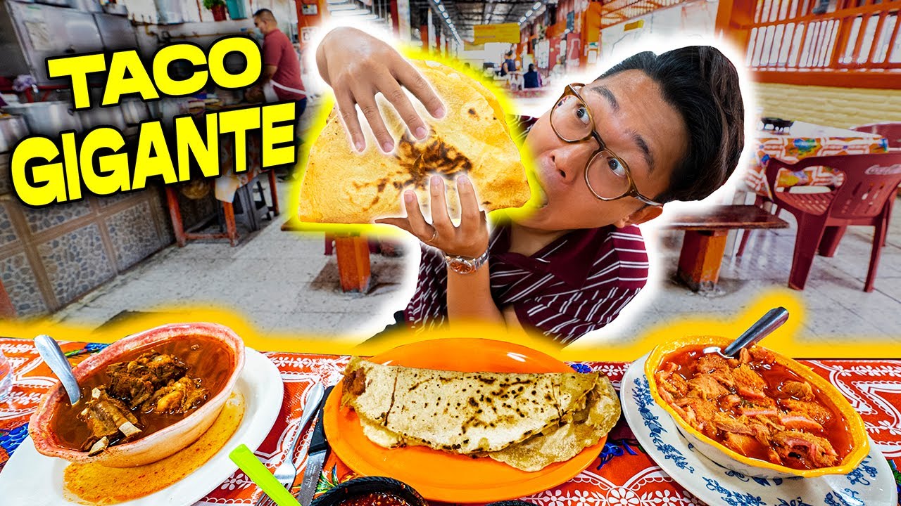 PROBÉ EL TACO MÁS GRANDE y PLATILLOS MEXICANOS DELICIOSOS