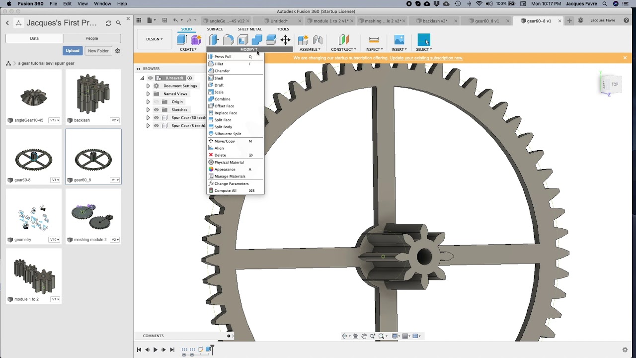 How to use Fusion 360 to design 3D printed clock gears