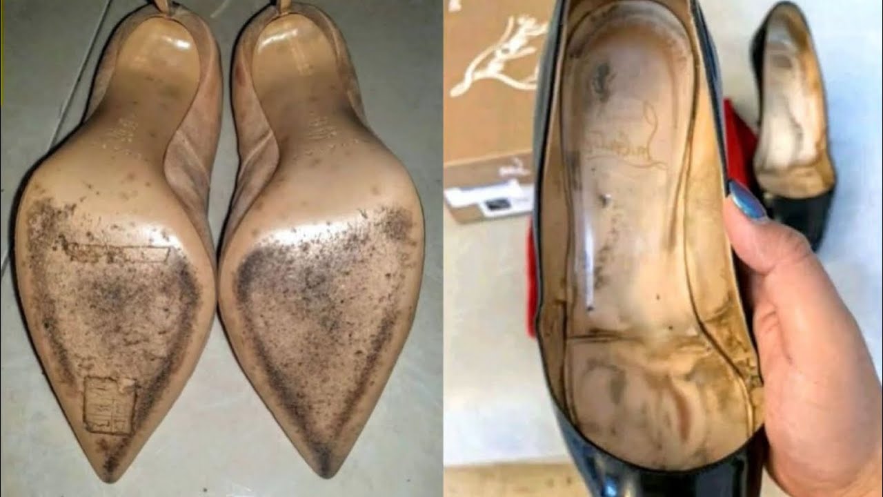 Worn hottest shoes collection with dirty insoles