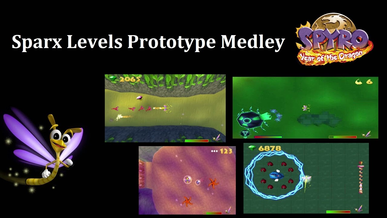 Spyro - Year of the Dragon: Sparx Levels Prototype Medley