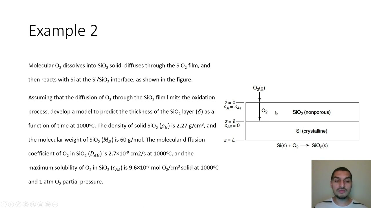 Mass transfer in Arabic | 33 | Solving example on Pseudo steady state molecular diffusion