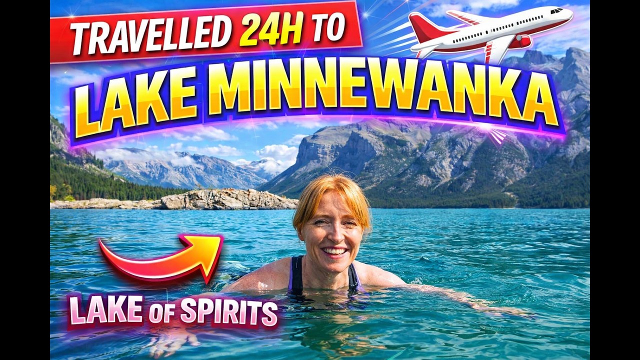 I travelled over 4000 miles to swim in the beautiful Lake Minnewanka, Alberta, Canada 🇨🇦