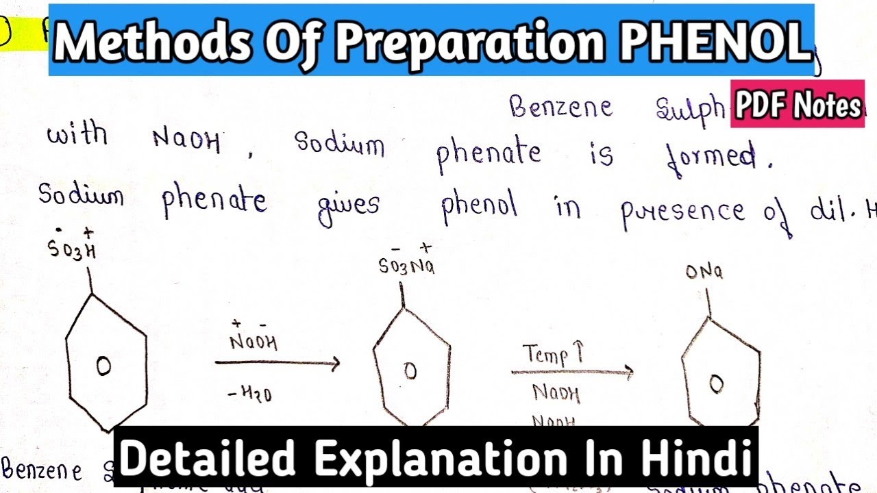 Methods Of Preparation Of Phenol |  BSc.2nd Year Notes | #bscnotes #kanhaiya_patel
