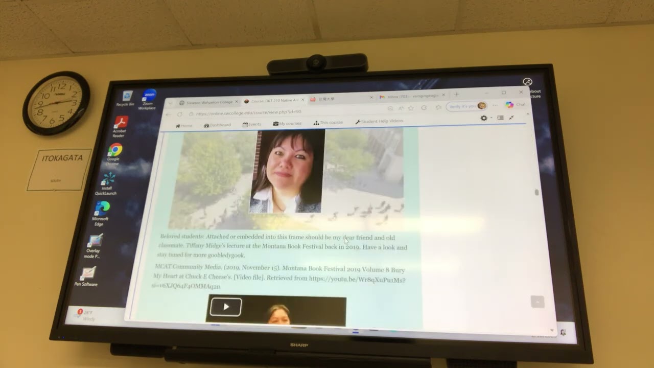 Native Literature, Sisseton Wahpeton College: Meeting Eleven Roll, Announcements, Pop Quiz B
