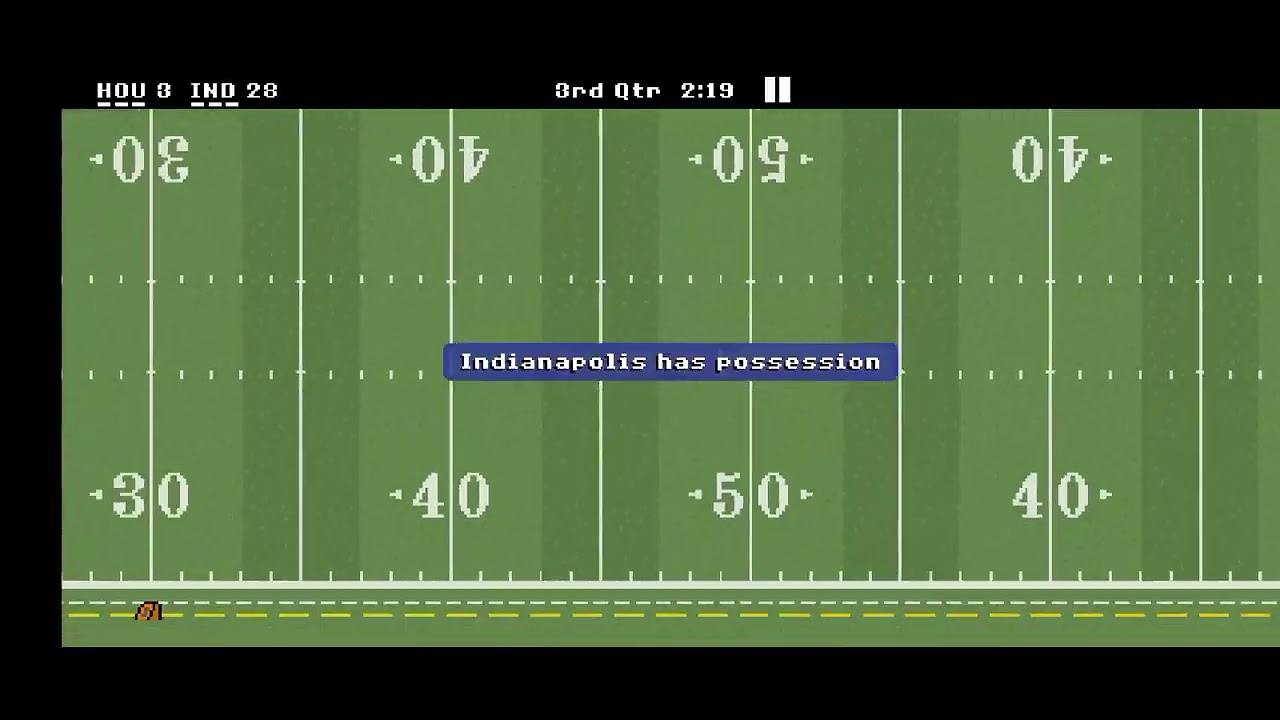 Retrobowl Season Week 7 Houston 2-4 Vs Indianapolis 3-2