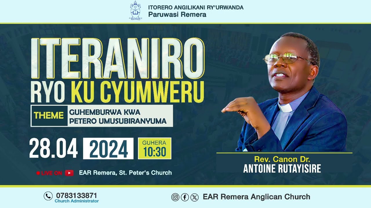 GUHEMBURWA KWA PETERO UMUSUBIRANYUMA BY Rev, Can, DR. Antoine RUTAYISIRE.