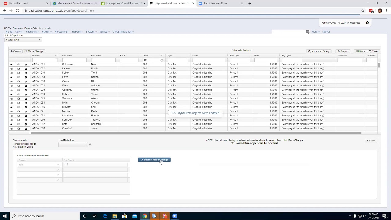 USPS Overview Day 1 2020