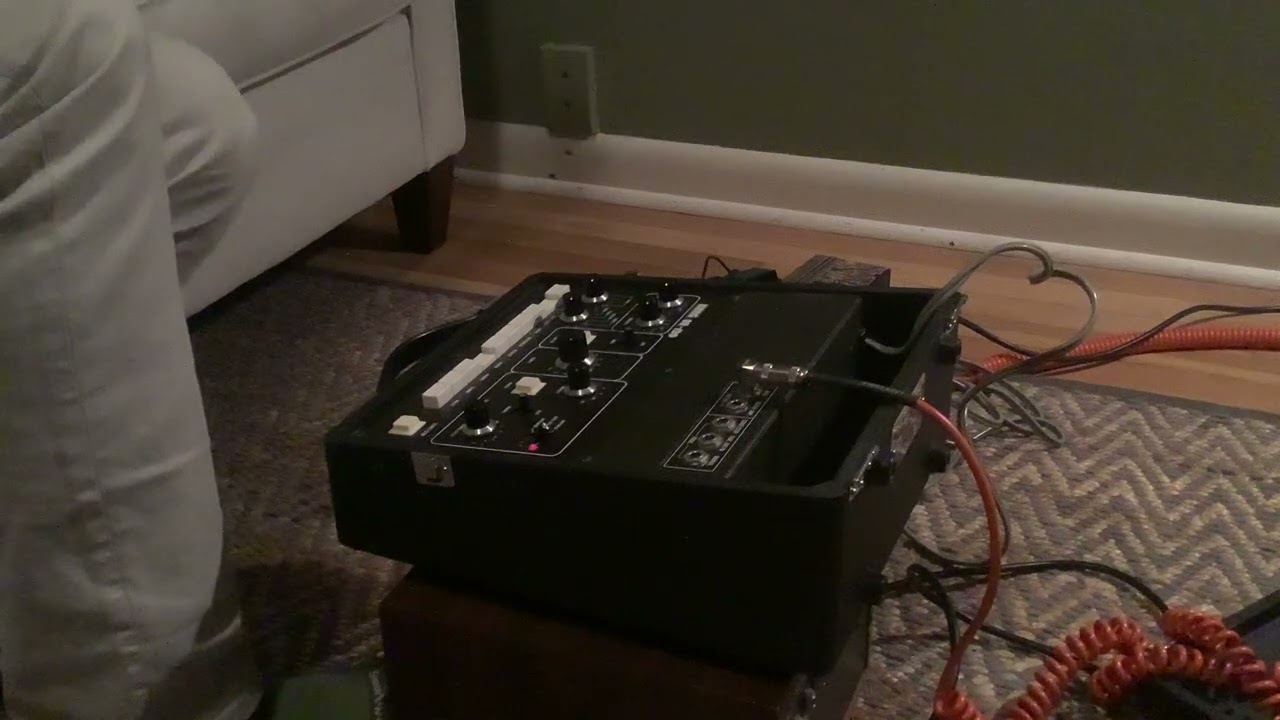 Korg Univox SR 120 mini pops drum machine with Telecaster and 1969 drip edge Princeton