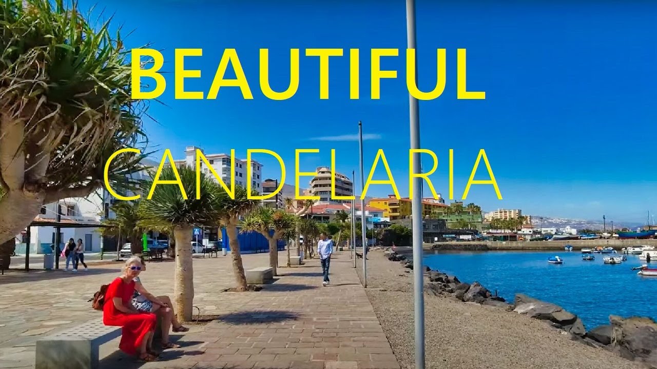 TENERIFE - Candelaria Spain 🇪🇸 🔴 Beautiful Walking Tour in Canary Islands [4K UHD]