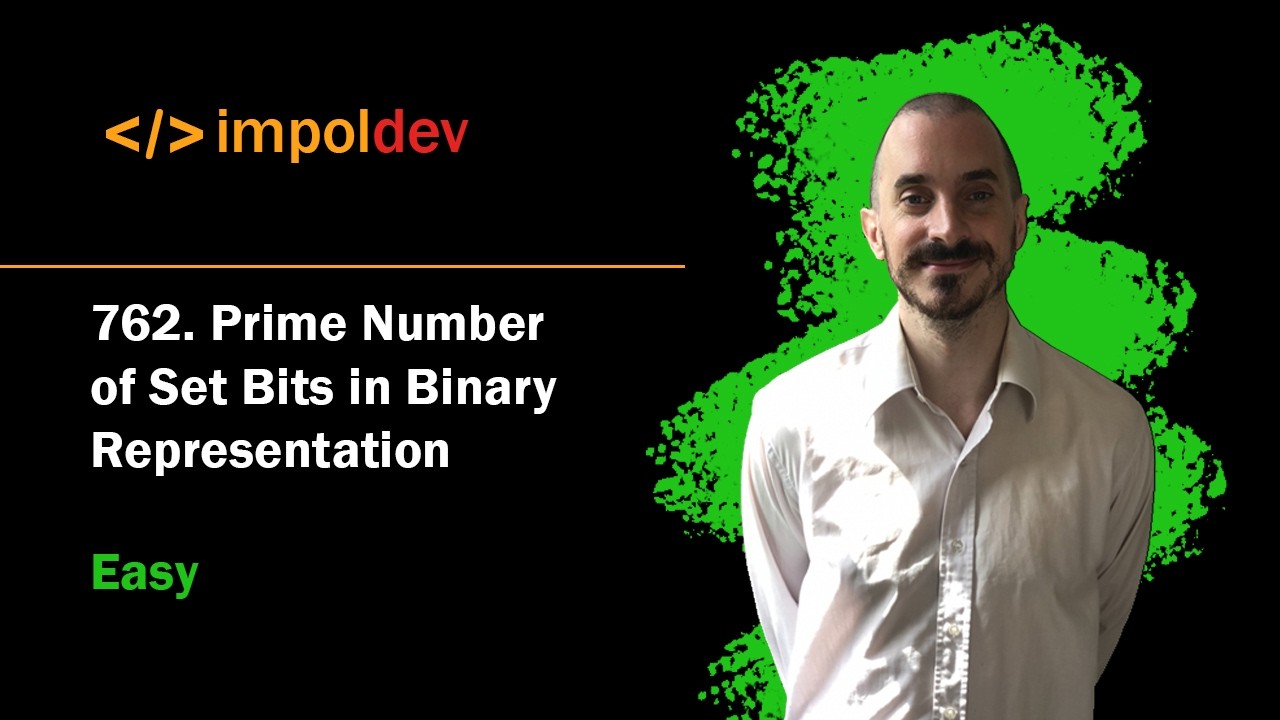 Простое число установленных битов в двоичном представлении | LeetCode 762 - Python