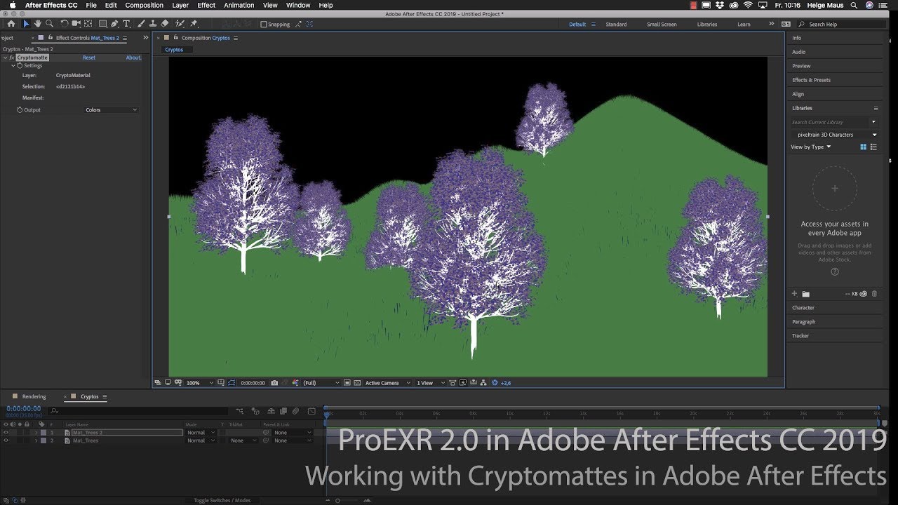 ProEXR 2.0 - Working with Cryptomattes in AfterEffects CC