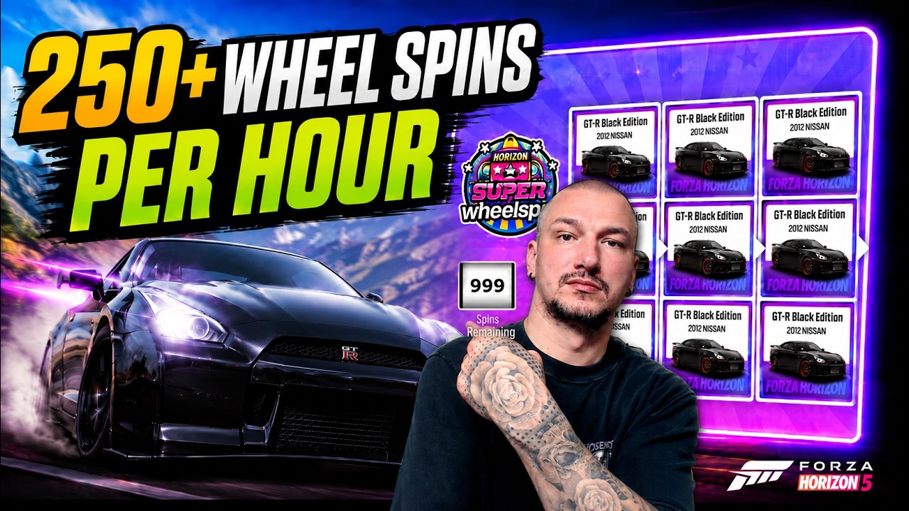 Более 200 вращений колеса (фарм) в час &mdash; ПОЛНЫЙ ГАЙД по FORZA HORIZON 5 (лучший гринд на GTR Forz...