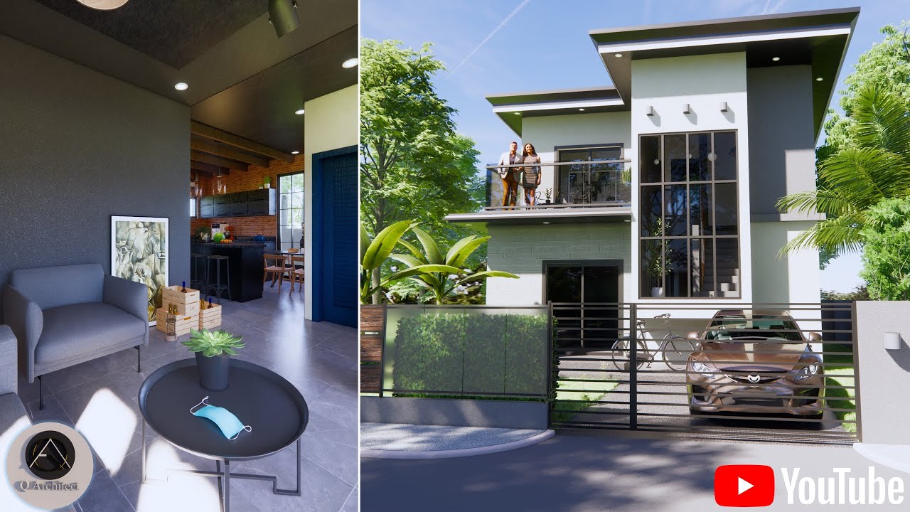 MODERN 2 STOREY HOUSE DESIGN | 3 BEDROOM | INDUSTRIAL HOUSE DESIGN | SIMPLE HOUSE DESIGN