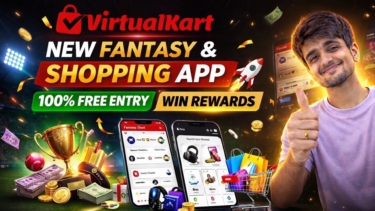 VirtualKart App Review | Free Fantasy Khelo & Shopping Karo | Win Rewards 🎁 | 