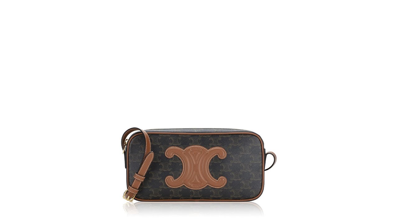 Celine Triomphe Camera Shoulder Bag Tan