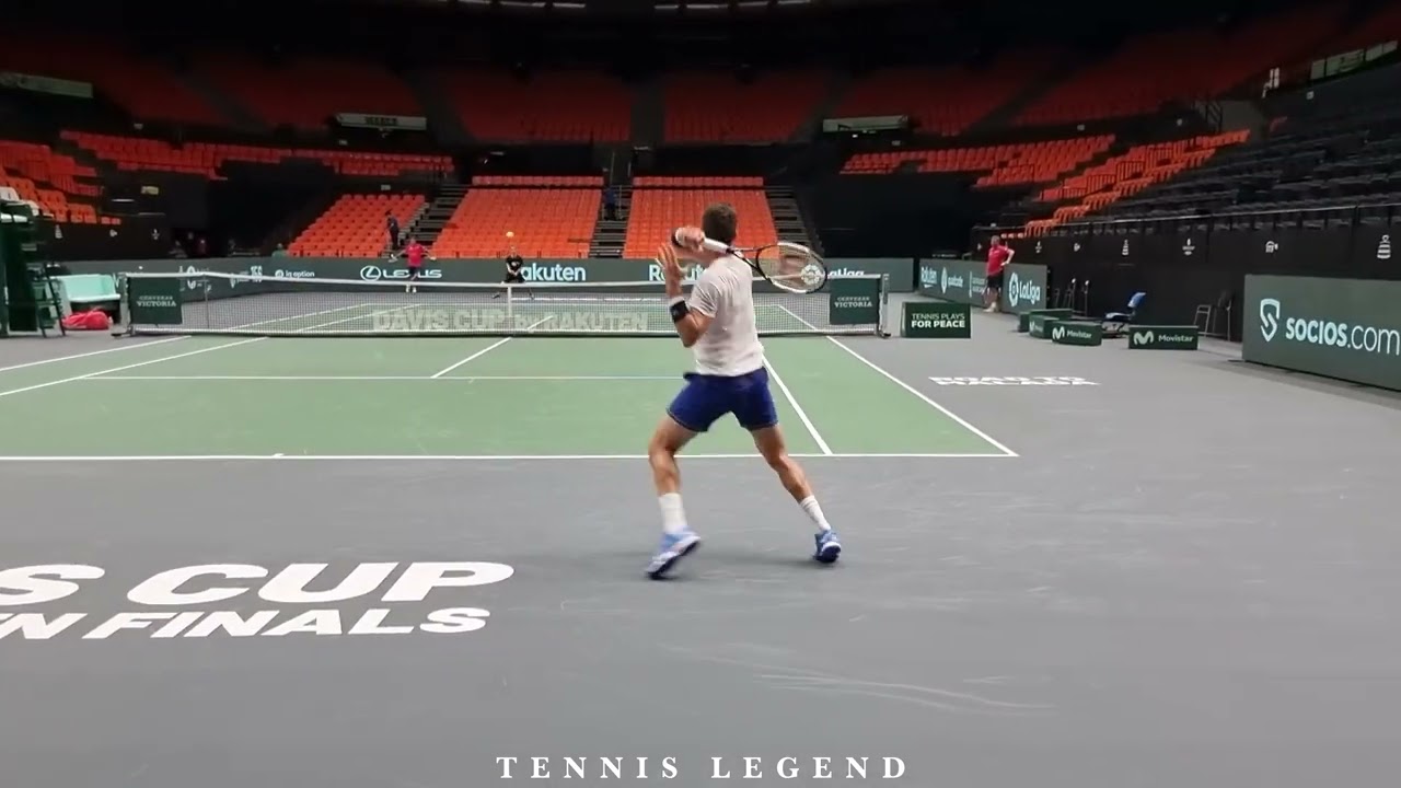 Intense Points and Rallies between Bautista Agut and Ramos Vinolas (Davis Cup Practice Group Stage)