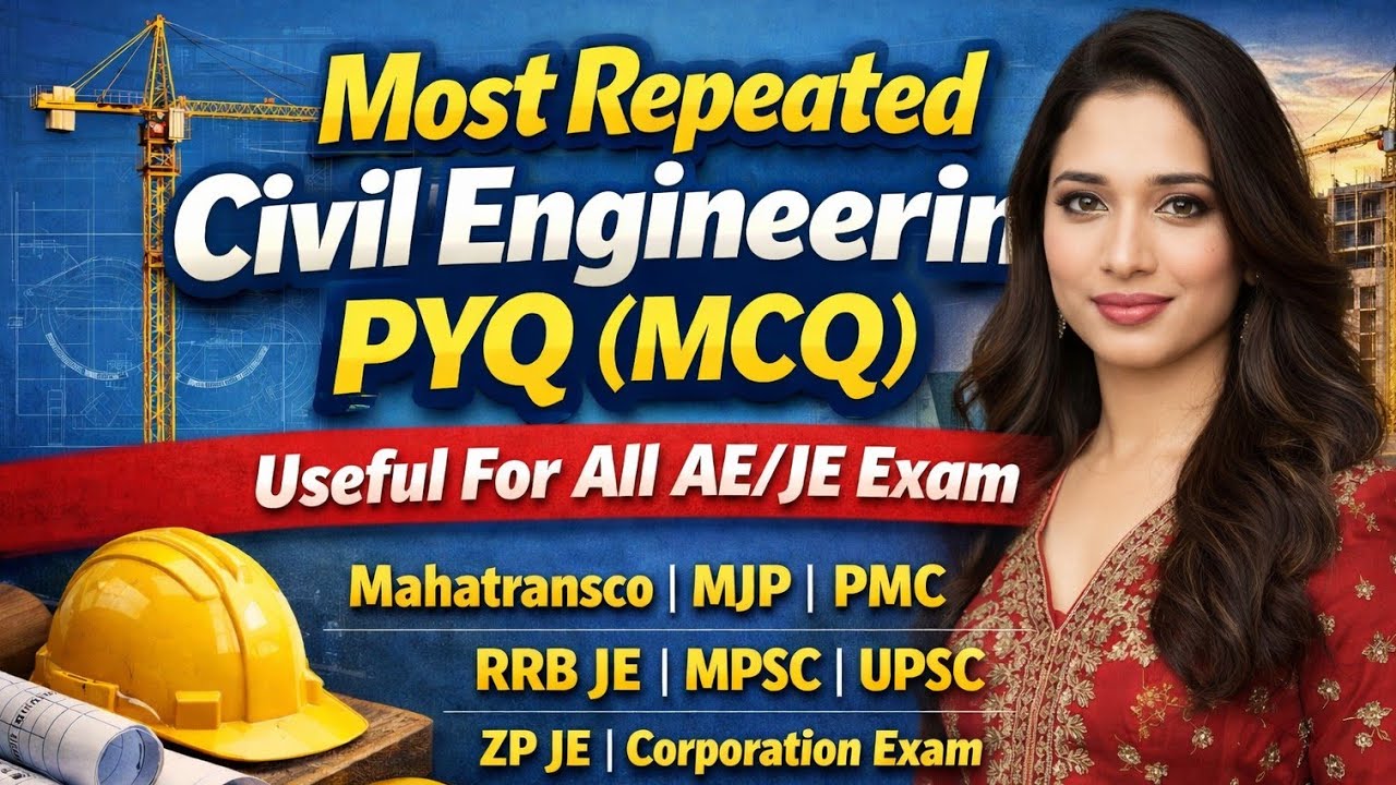 CIVIL ENGINEERING PYQ | MJP PYQ | MAHATRANSCO PYQ | AE,JE EXAM PYQ #civilengineeringexam