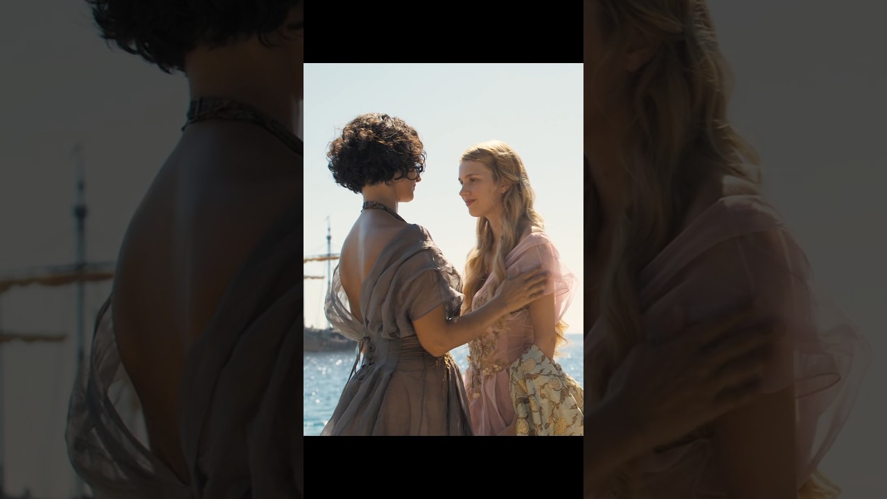 Ellaria kisses Myrcella goodbye. #gameofthrones #ellariasand #myrcella #jaimelannister #bronn #movie