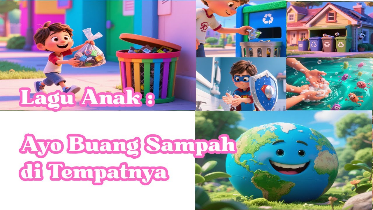 Ayo Buang Sampah di Tempatnya 🗑️ | Lagu Anak Edukatif Kebersihan Lingkungan