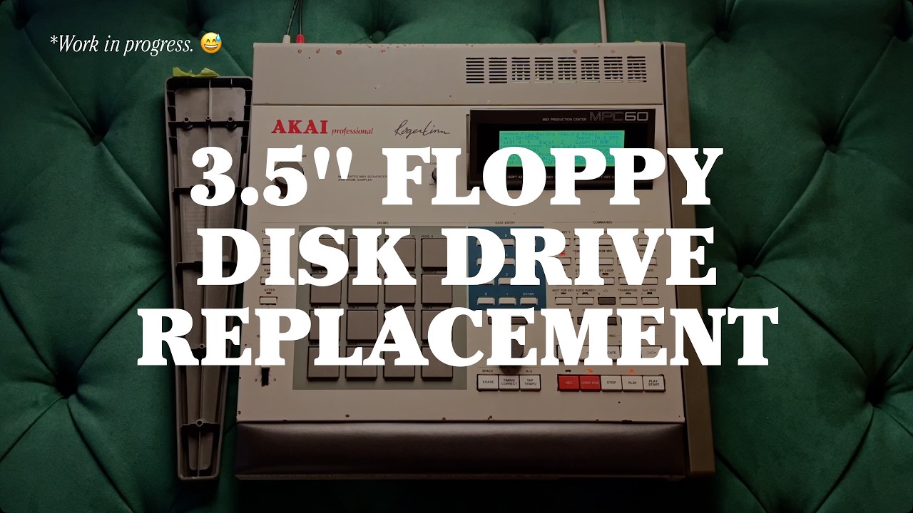 Замена 3,5-дюймового дисковода гибких дисков на AKAI MPC 60
