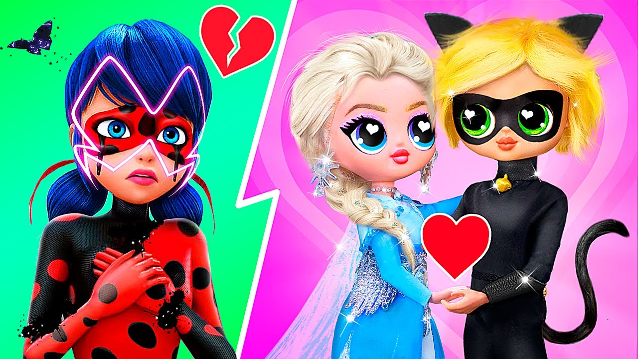&iquest;Elsa y Cat Noir Juntos? 33 Manualidades DIY para Mu&ntilde;ecas LOL OMG