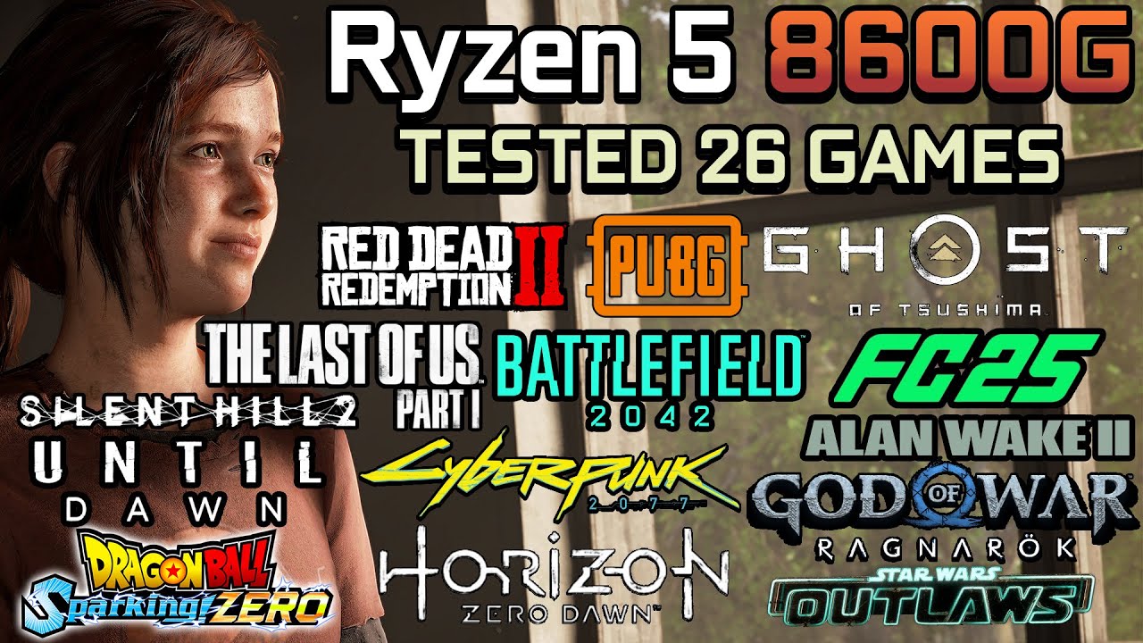 Ryzen 5 8600G (760M) - Test 26 Games : Purfekt PC for gaming!