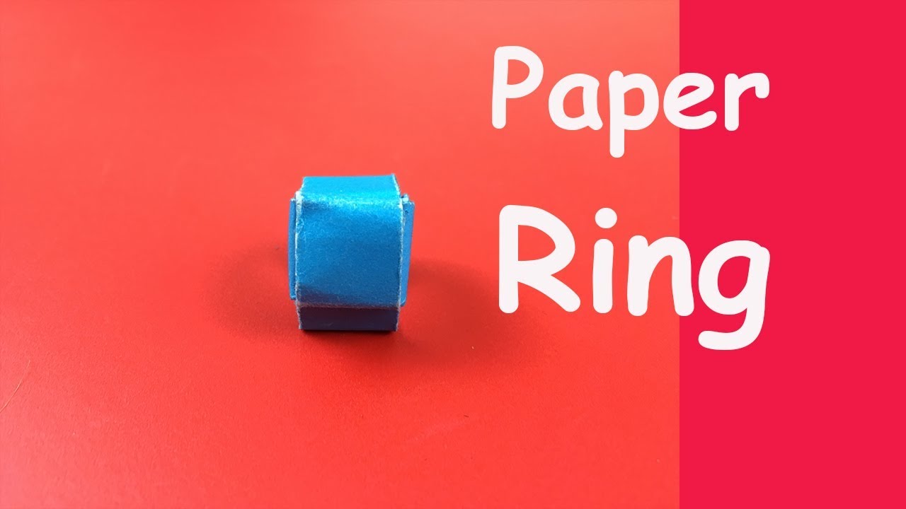 How to Make a simple Paper Ring   easiest Origami paper ring Tutorial