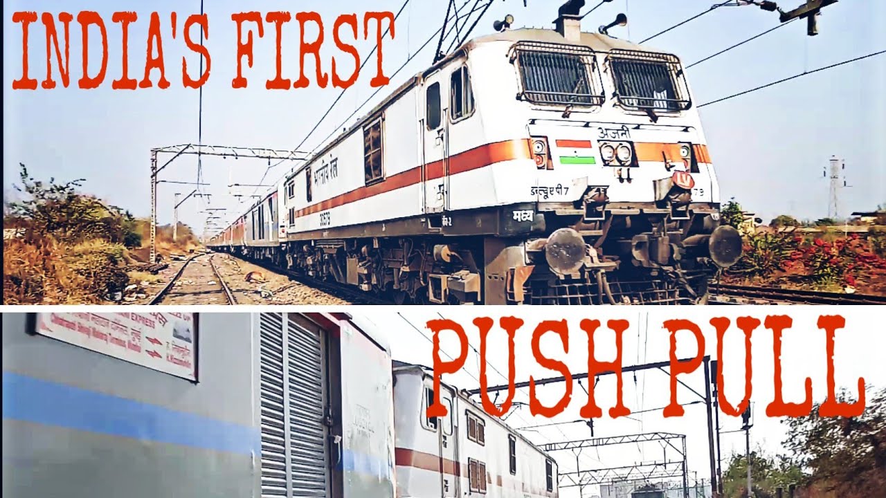 India's 1st and Successful push pull Rajdhani express || Fully blast pass at 100kmph