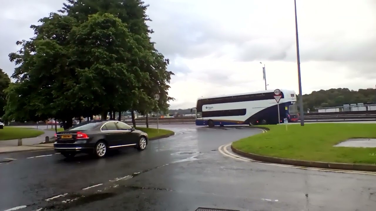 SCANIA GABTANO bus Translink goldliner 2037 departing from Derry ~ Londonderry.