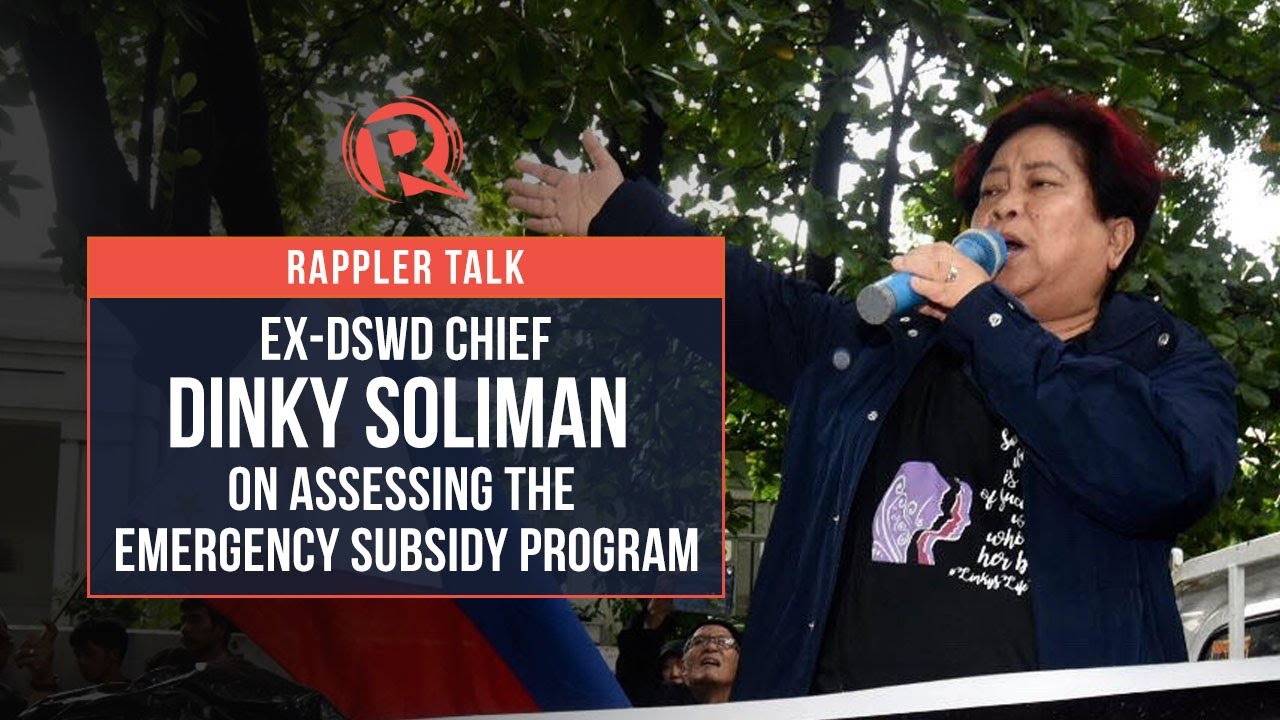 Rappler Talk: Ex-DSWD chief Dinky Soliman on assessing the emergency subsidy program