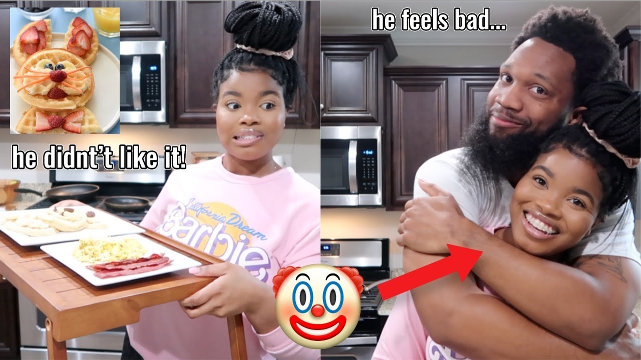 surprising my boyfriend with the cutest breakfast ever...