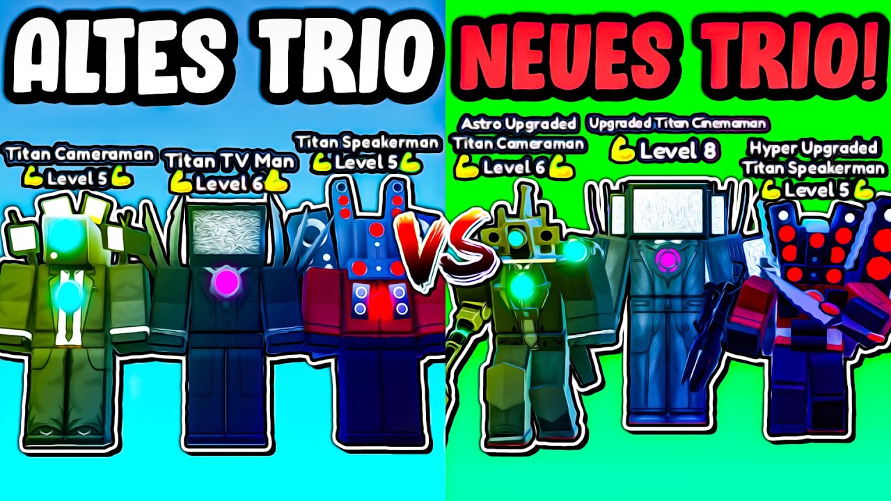 ALTES TITAN TRIO vs. NEUES TITAN TRIO In Toilet Tower Defense!
