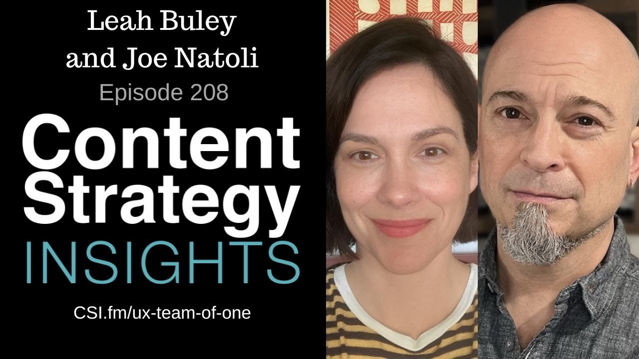 Leah Buley and Joe Natoli: The UX Team of One | Episode 208