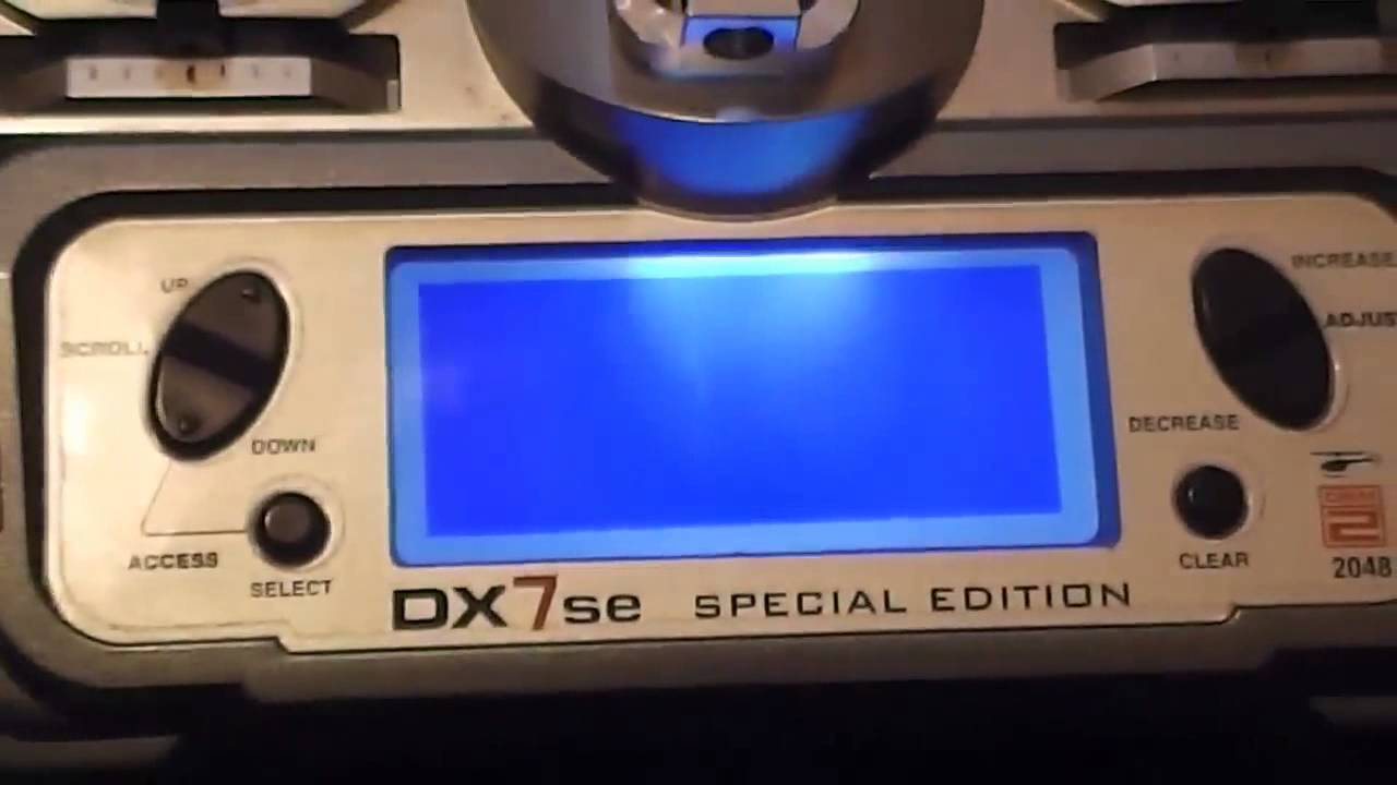 DX7Se HOW To - Stick Calibration & Maintenance menus