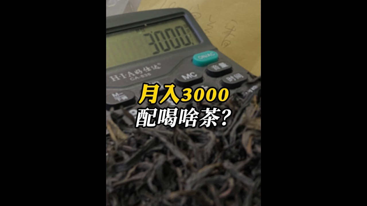 工资3000的人适合喝什么茶？这2款平价口粮茶，好喝不贵还耐冲泡#喝茶 #茶叶 #发工资 #凤凰单丛茶 #茶生活 #茶人茶事茶生活 #工资3000