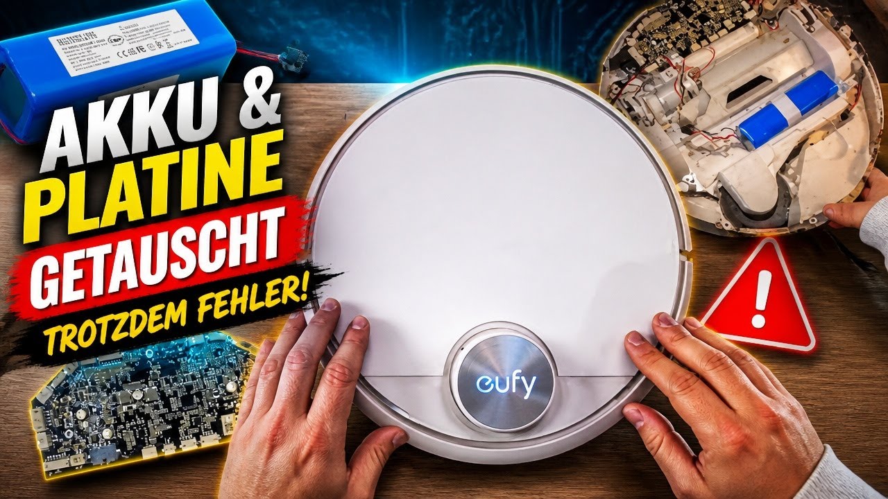 EUFY Staubsauger roboter fehler Akku laden. Akku und Steuerplatine wechseln leider ohne erfolg. 🤷